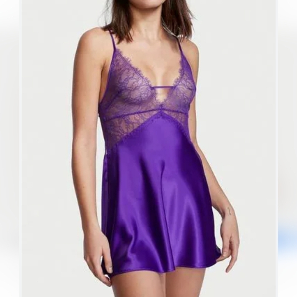 Victoria's Secret Lace Plunge Slip